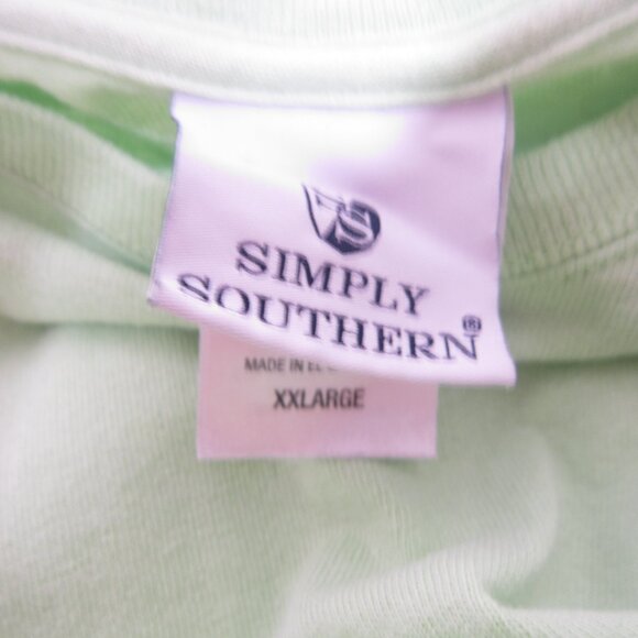 Simply Southern Always in a Sunshine State of Mind Neon Green TShirt Size XXL - Picture 4 of 4